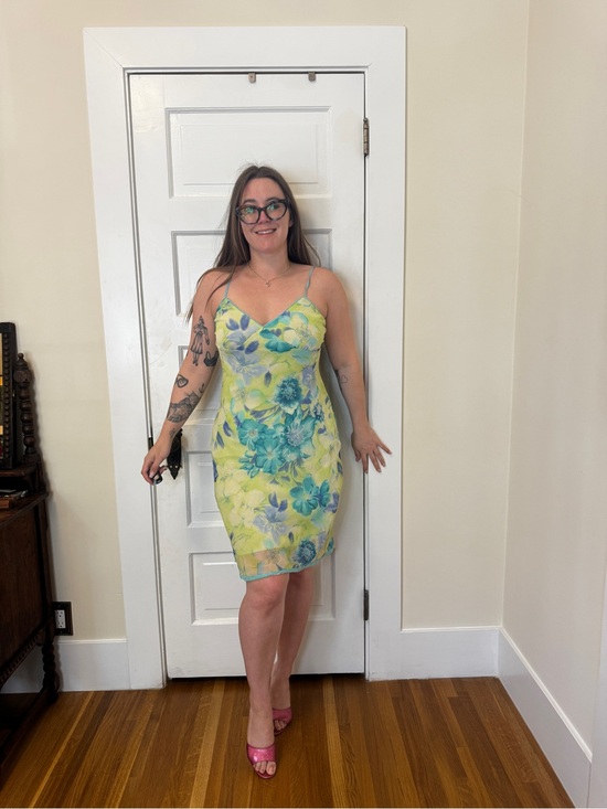 Vintage Dresses & Skirts - Y2K Vintage California Concepts floral slip dress Sz M